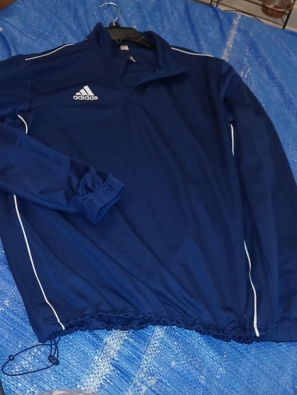 adidas Men's Navy Blue Performance Pullover Jacket Sz Large